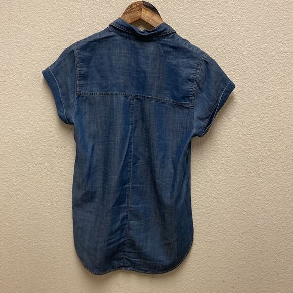 J. Crew Factory Chambray Popover Top XS - Picture 6 of 6